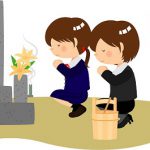 お墓参りの様子,樹木葬
