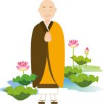 お坊さん　茶色